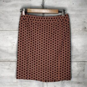 LOFT skirt women's size 2P 2 petite skirt brown like makeup color with black ci…